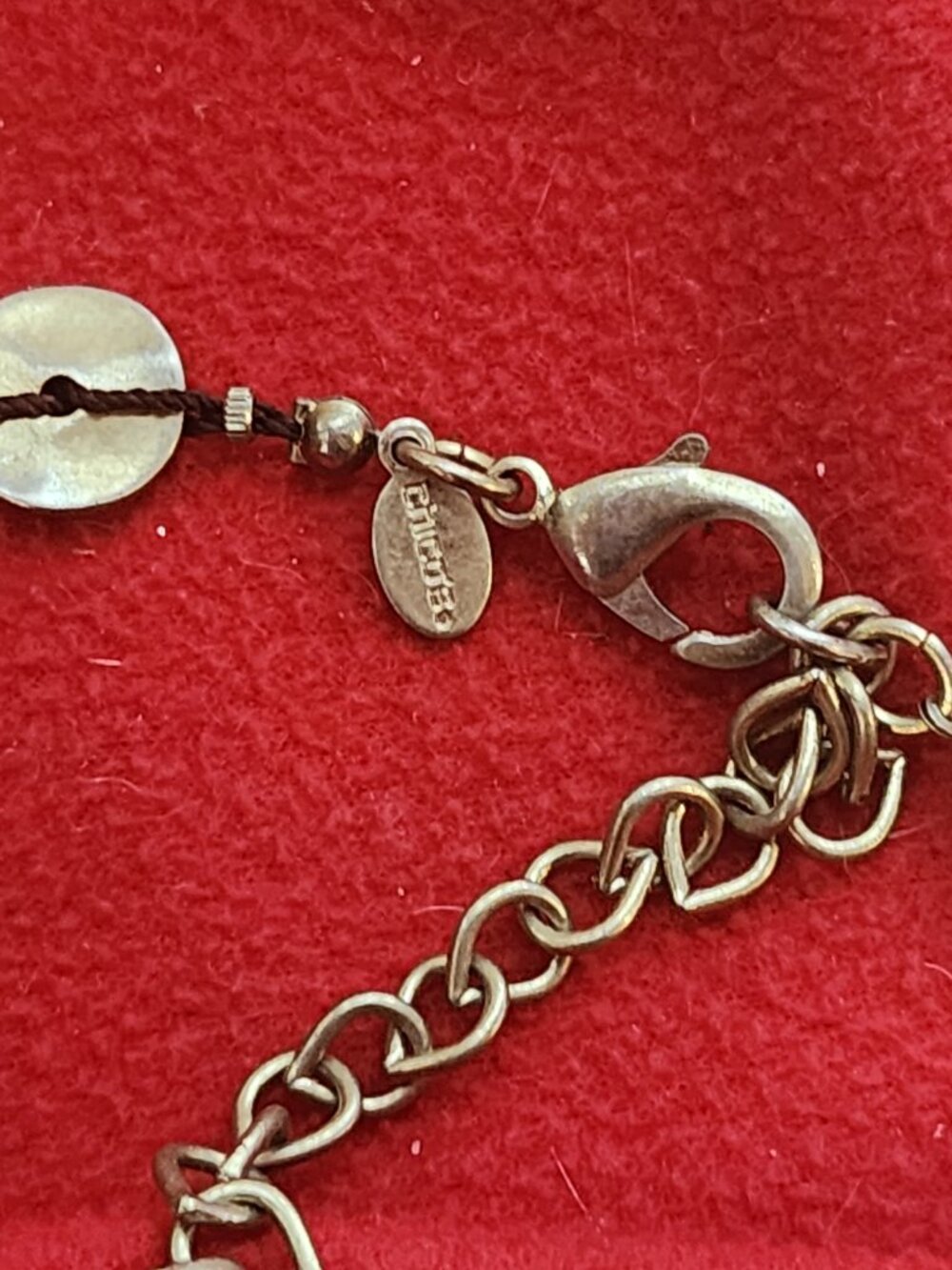 Chico's Old Gold Tone Threaded Metal Circles Long Vintage Adj 40.5" Necklace - Picture 15 of 16